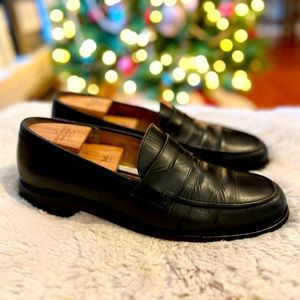 Ralph Lauren Polo Penny Loafers - Black Leather - Made in Italy - 11.5